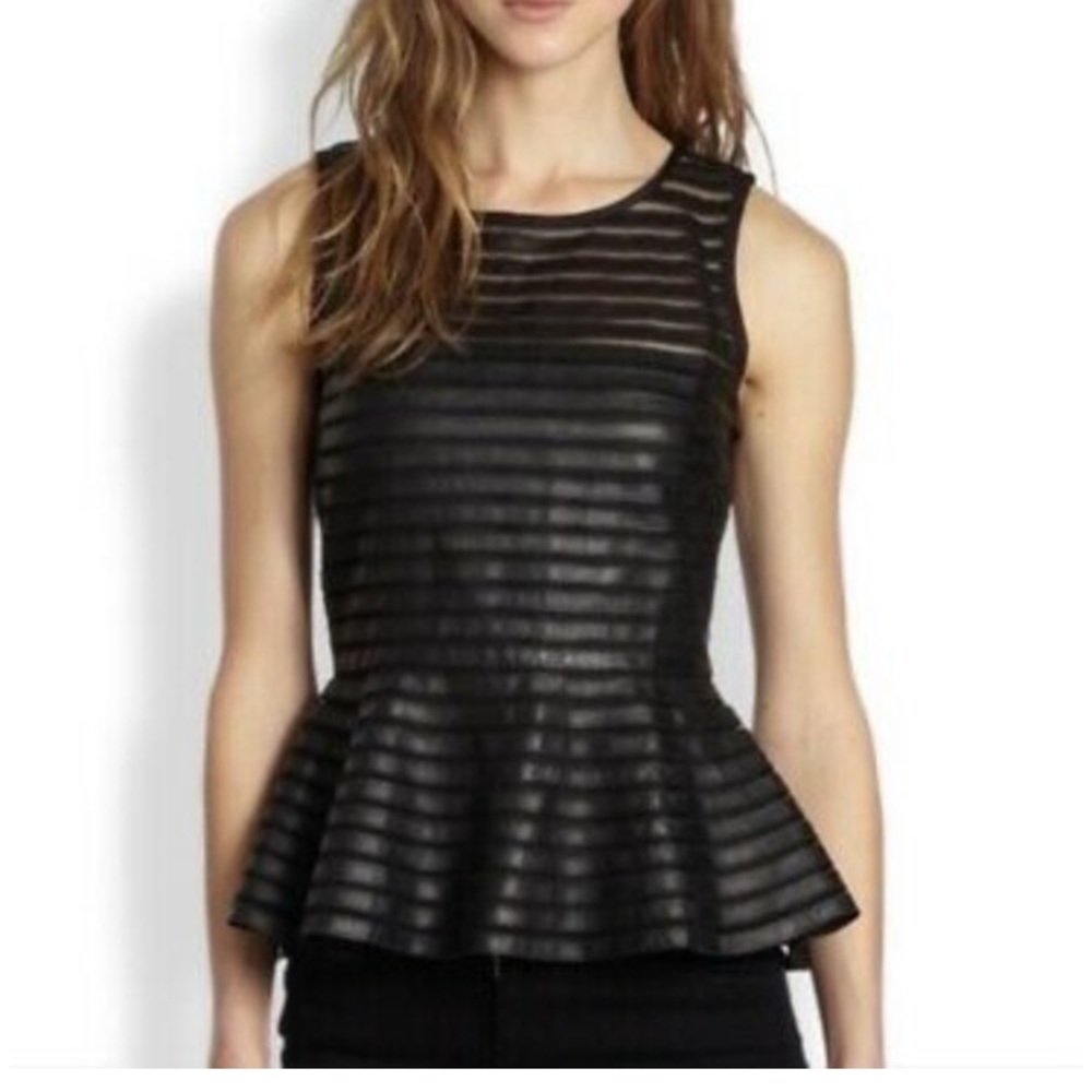 Leather Peplum Top
